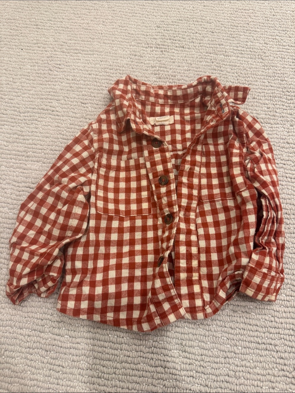 Pink Chicken Rust and White Gingham Button-Down Shirt